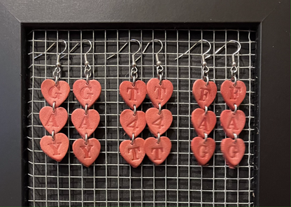 Leather Heart Earrings