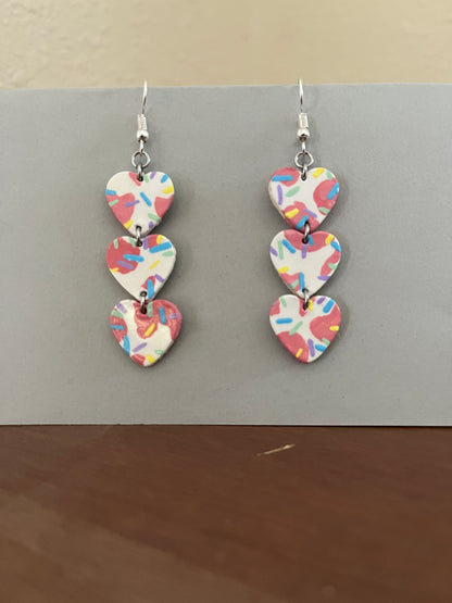 Cowprint Heart Earrings