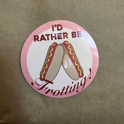 Frotting and Sodomy Round Vinyl Stickers