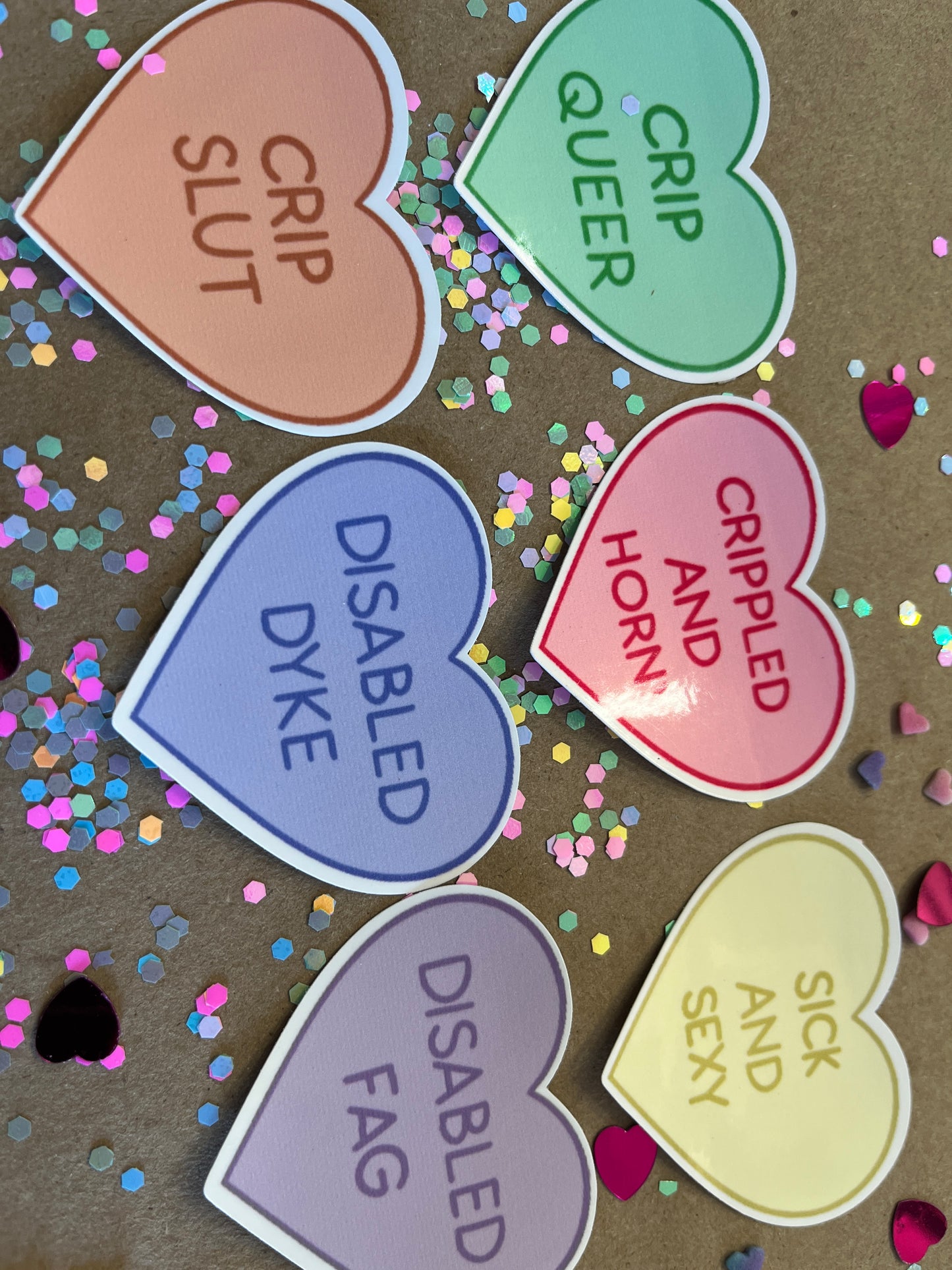 Disability & Sexuality Heart Stickers